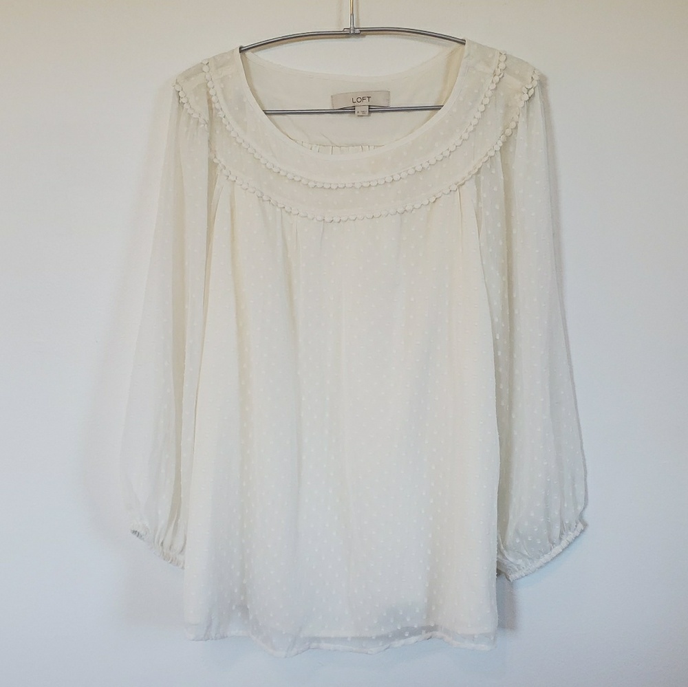 LOFT Swiss Dot Blouse